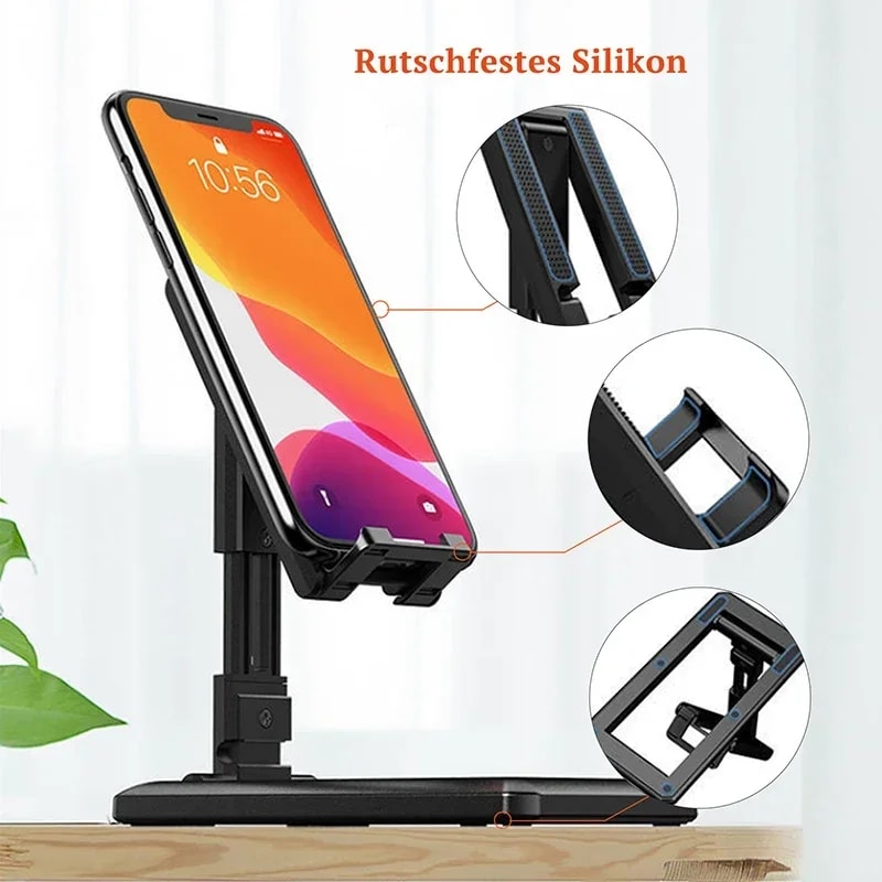ErgoFlex Adjustable Phone Tablet Stand Foldable Multi Angle Support 2
