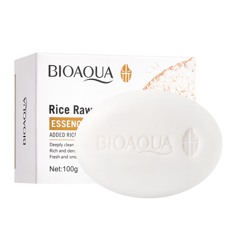 Luxury Rice Raw Pulp Soap Moisturizing Facial Cleanser & Oil Control Soap for Face & Body