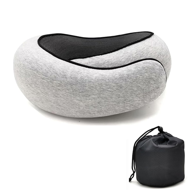 Ultimate Comfort Memory Foam Travel Neck Support Pillow Portable U Shaped Adjustable Sleep Pillow