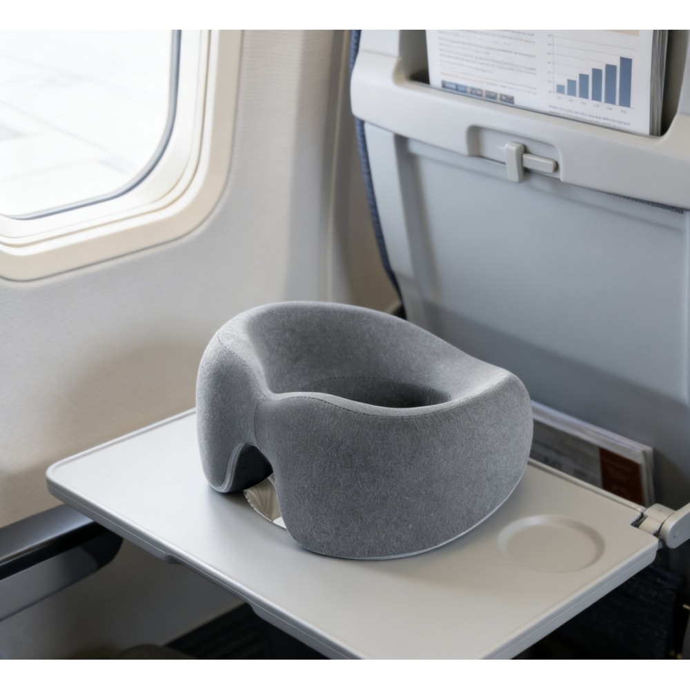 ErgoMemory Prone Support Pillow Memory Foam Face Down Pillow & Ergonomic Massage Headrest for Home Salon & Spa