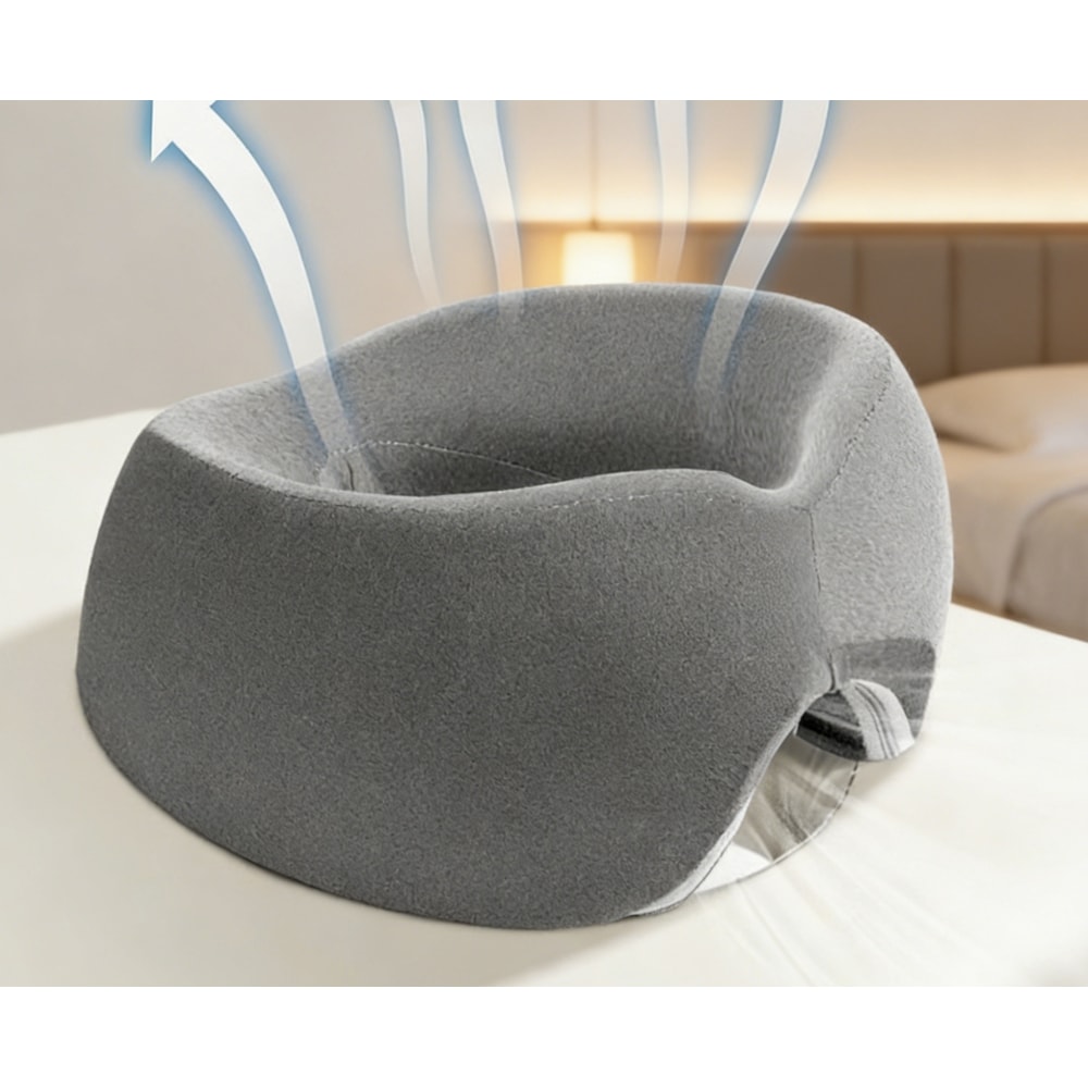 ErgoMemory Prone Support Pillow Memory Foam Face Down Pillow & Ergonomic Massage Headrest for Home Salon & Spa