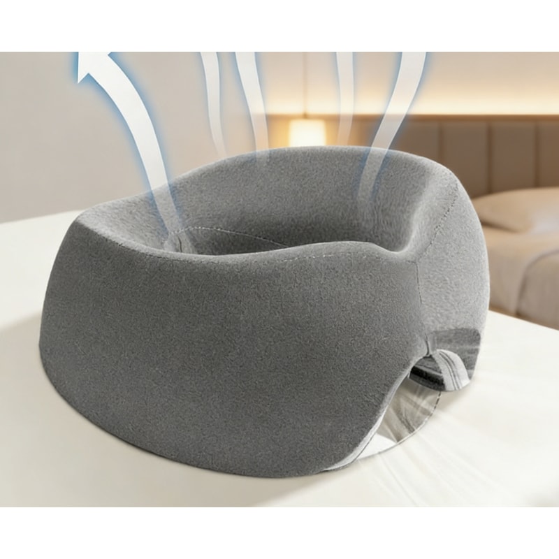 ErgoMemory Prone Support Pillow Memory Foam Face Down Pillow & Ergonomic Massage Headrest for Home Salon & Spa