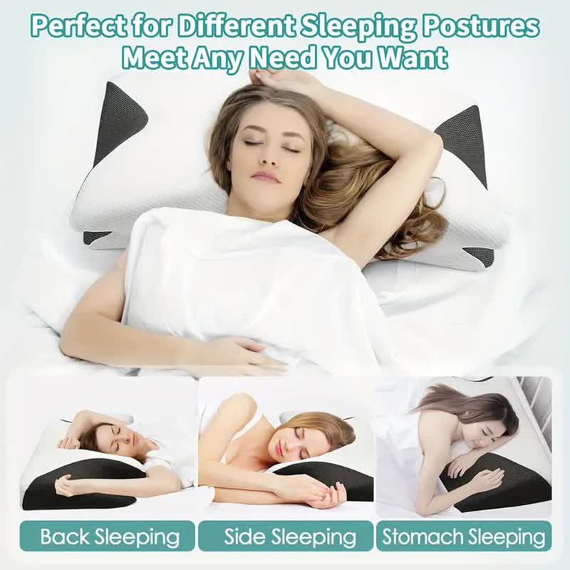 Premium Orthopedic Memory Foam Neck Pillow for Cervical Support & Comfort