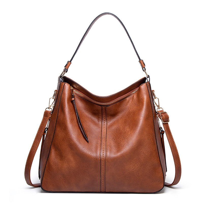 Vintage Chic Large Leather Tote Bag For Women Everyday Leather Tote Bag For Women With Spacious Int 5