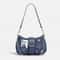 Vintage Star Pattern Canvas Shoulder Bag For Women Trendy Underarm Tote 6