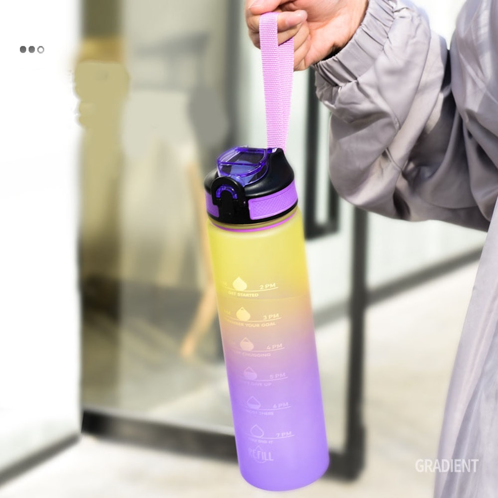 Large Capacity Sports Water BottlePortable Outdoor Cup with Rope