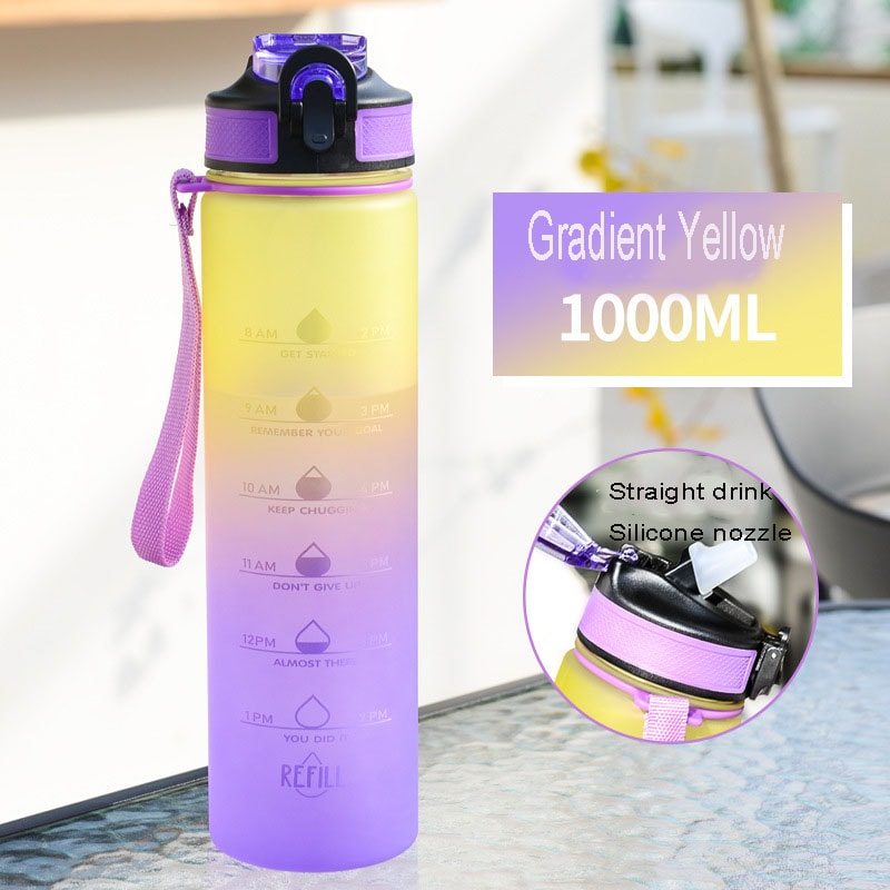 Large Capacity Sports Water BottlePortable Outdoor Cup with Rope