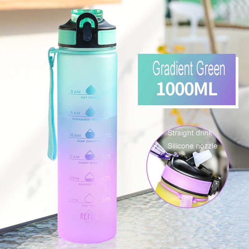 Large Capacity Sports Water BottlePortable Outdoor Cup with Rope