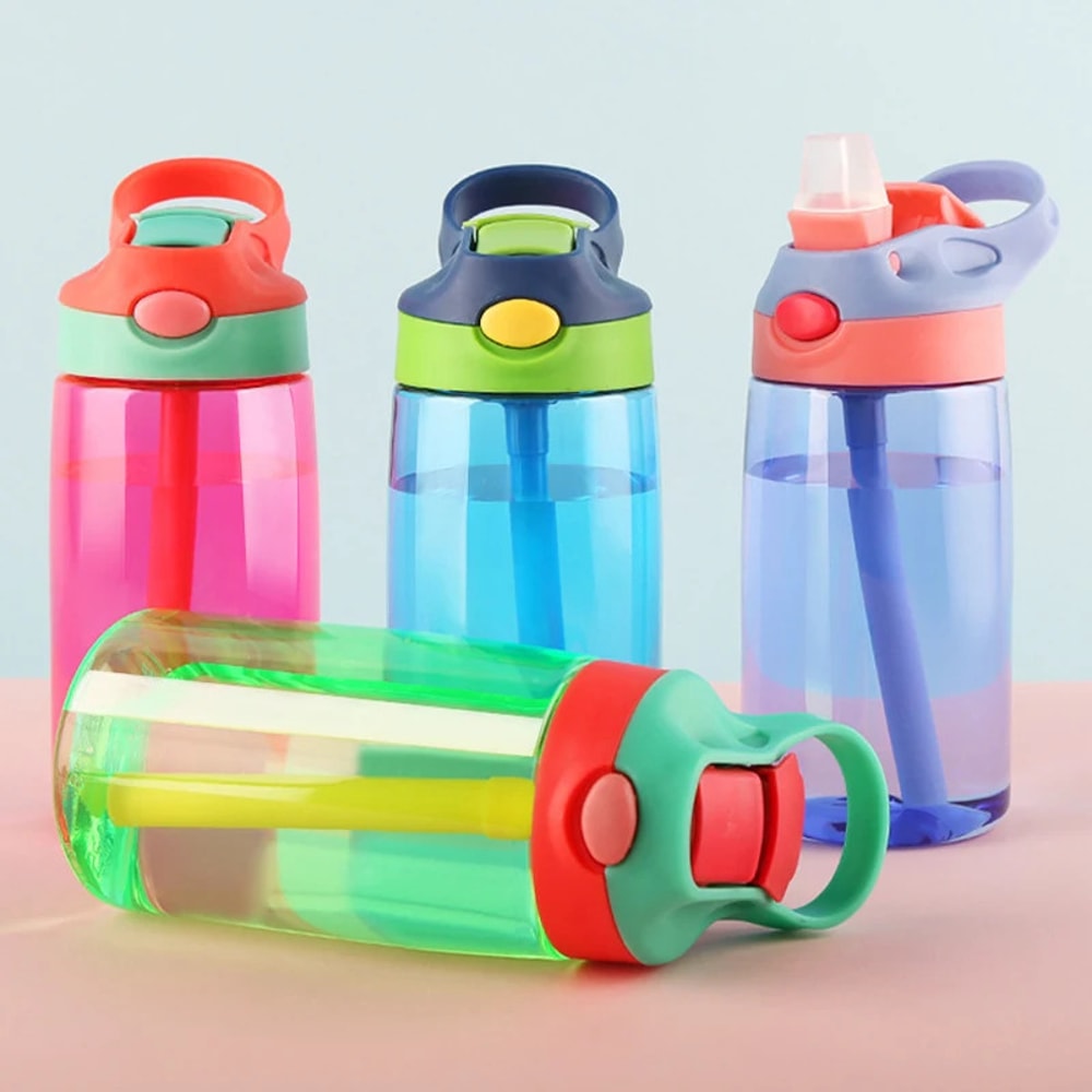 Premium Kids Water Bottle With Straw Leak Proof Portable Sports Water Bottle For School Gym Travel 1