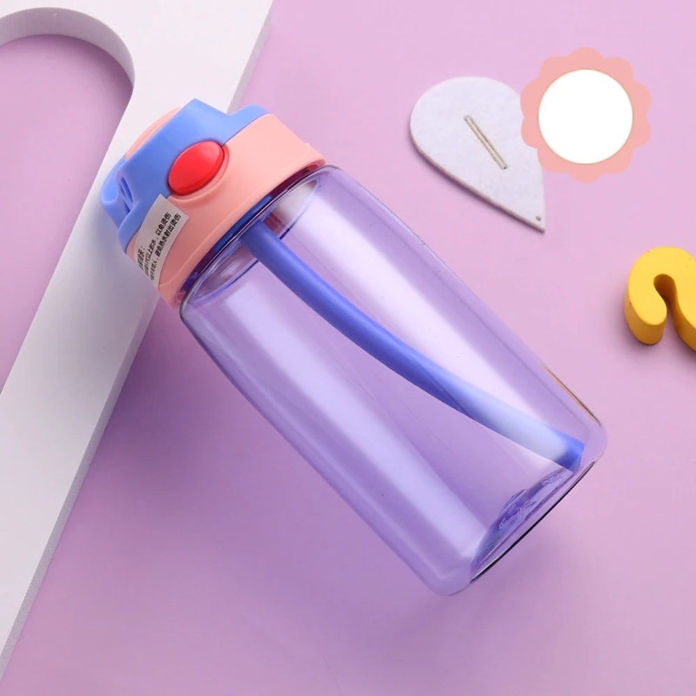 Premium Kids Water Bottle With Straw Leak Proof Portable Sports Water Bottle For School Gym Travel 5