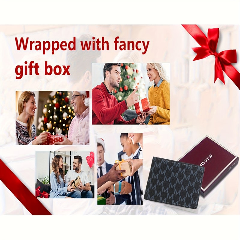 Premium Mens Vintage Clutch Wallet With Front Pocket Gift Box Stylish Everyday Wallet 1