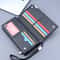 Mens Long PU Leather Phone Wallet Bag With Card Holder Zipper Pocket Large Capacity 1