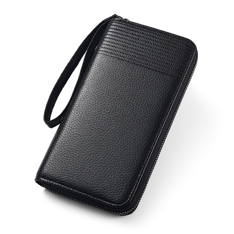 Premium Mens Leather Long RFID Wallet Slim Organizer Credit Card Holder Business Zipper Clutch 0