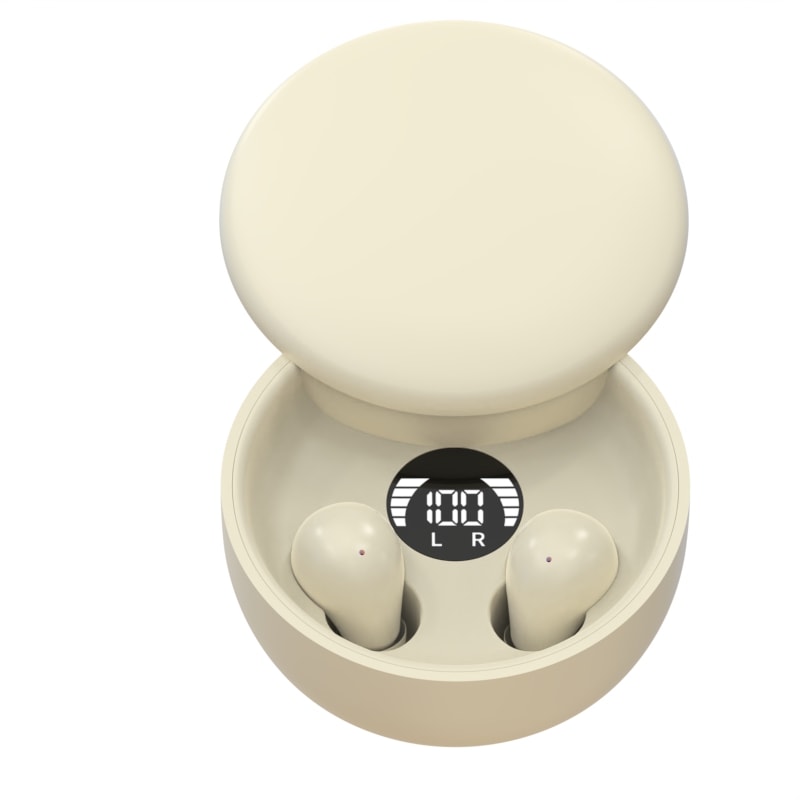 Premium Invisible Wireless Earbuds with Sliding Charging Case Comfort Sleep Sport & Deep Bass