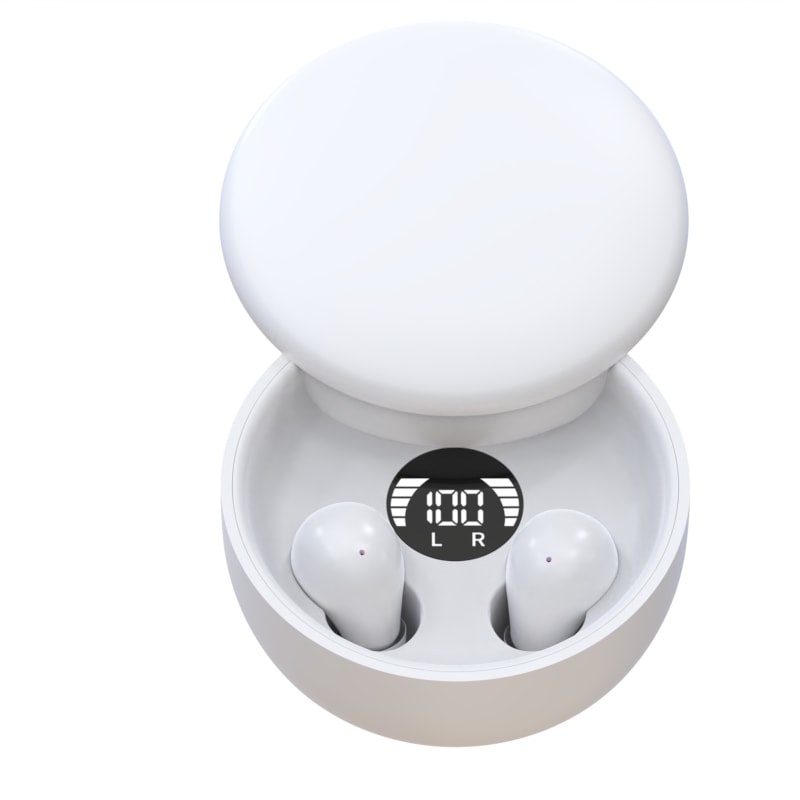 Premium Invisible Wireless Earbuds with Sliding Charging Case Comfort Sleep Sport & Deep Bass