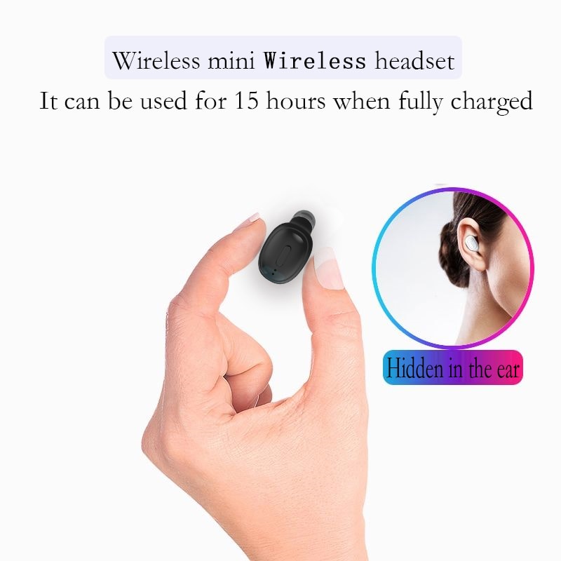 Premium Bluetooth Sport Ear Clip Headphones Waterproof Earbuds with Mic & Long Endurance
