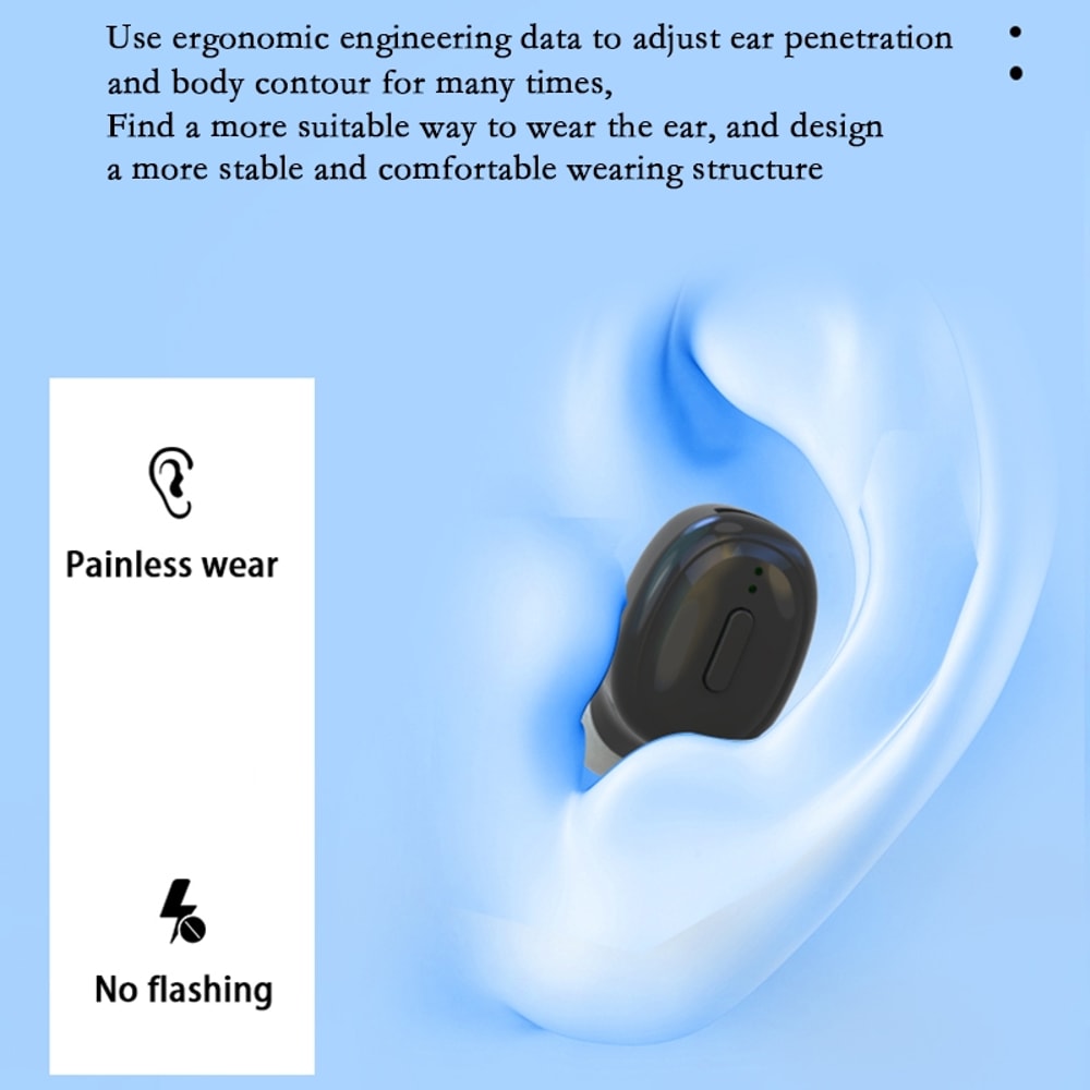 Premium Bluetooth Sport Ear Clip Headphones Waterproof Earbuds with Mic & Long Endurance