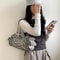 Vintage Leopard Rivet Motorcycle Barrel Messenger Bag Stylish Womens Leopard Shoulder Bag 1
