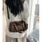 Vintage Leopard Rivet Motorcycle Barrel Messenger Bag Stylish Womens Leopard Shoulder Bag 4