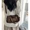 Vintage Leopard Rivet Motorcycle Barrel Messenger Bag Stylish Womens Leopard Shoulder Bag 4