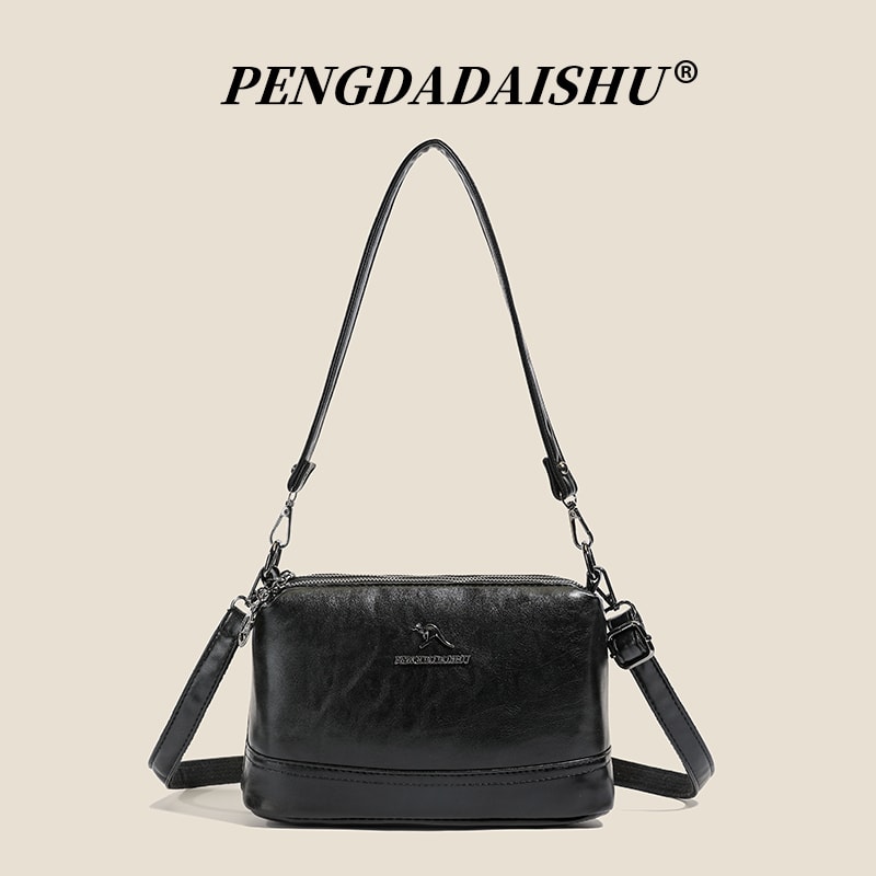 Premium Soft Leather Messenger Bag Stylish Small Crossbody Shoulder Bag For Daily Commute 1
