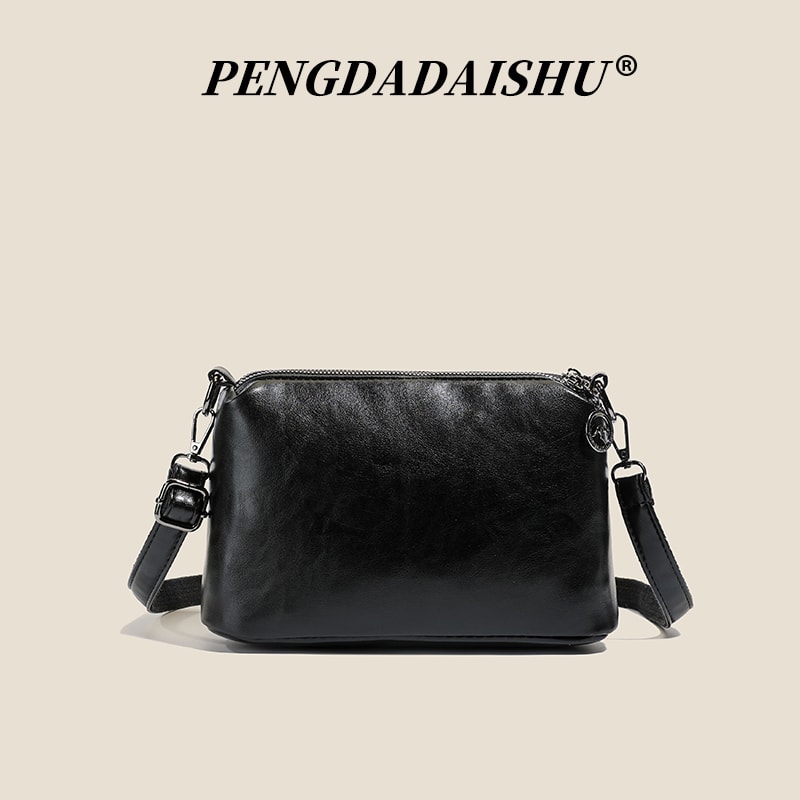 Premium Soft Leather Messenger Bag Stylish Small Crossbody Shoulder Bag For Daily Commute 2