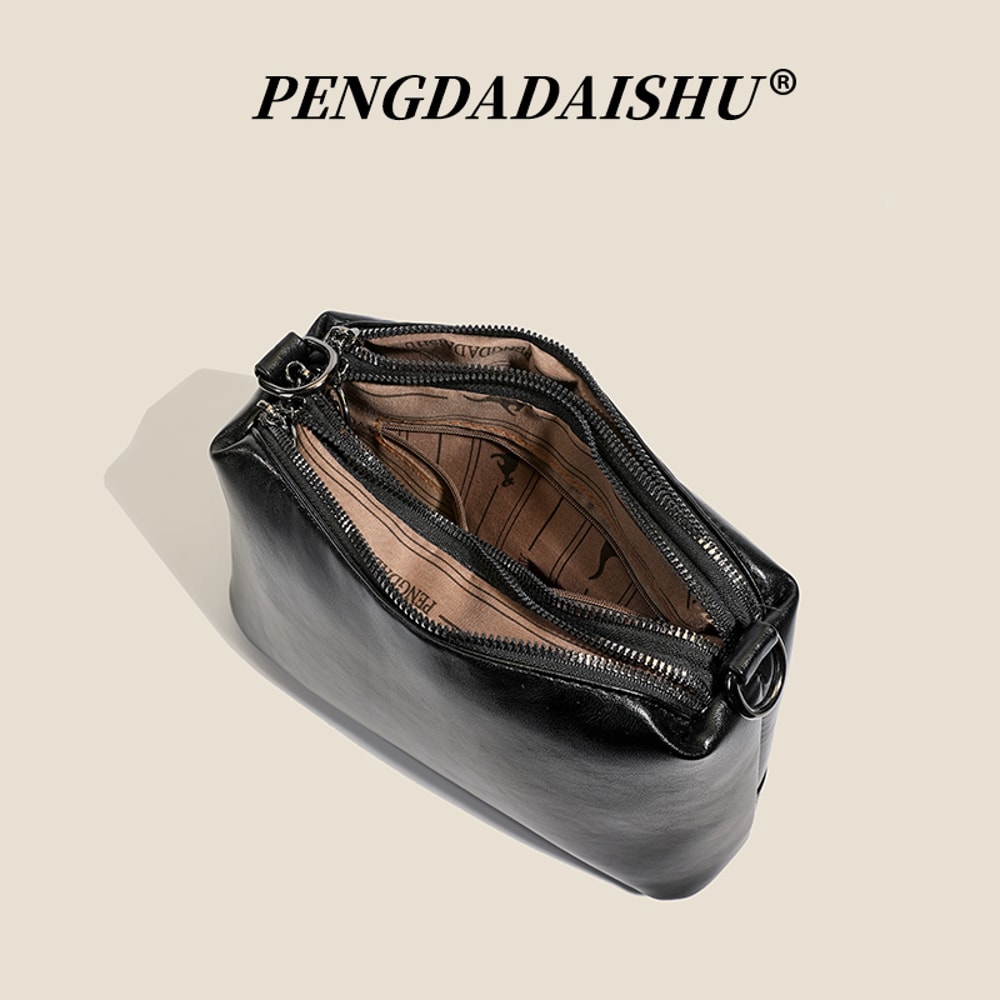 Premium Soft Leather Messenger Bag Stylish Small Crossbody Shoulder Bag For Daily Commute 4