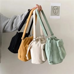 style drawstring bucket bag for women chic shoulder & crossbody bag