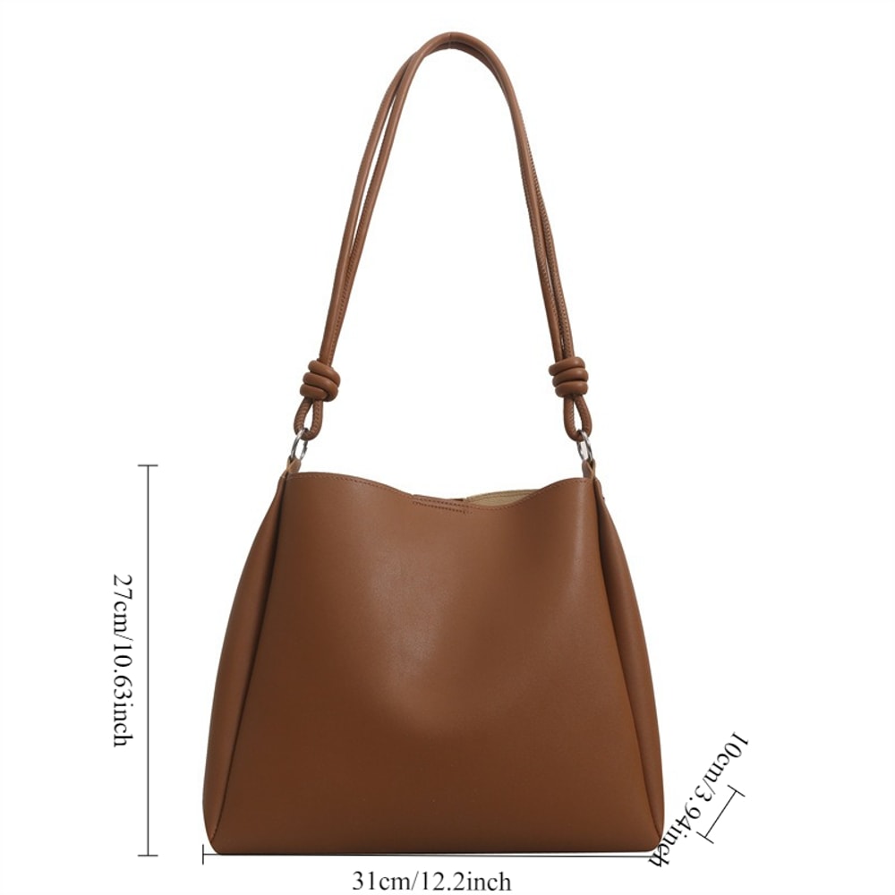 Large Capacity Leather Shoulder Bag for Women Fashionable Tote