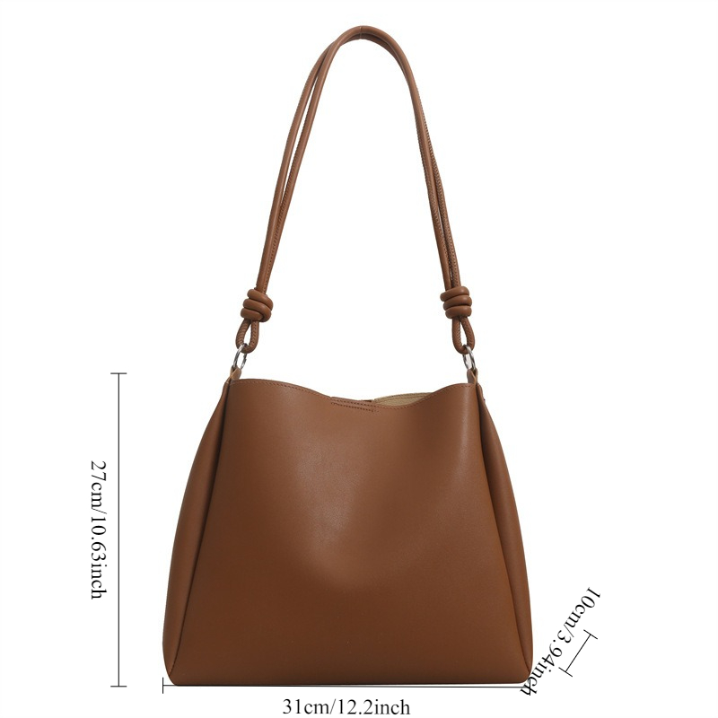 Large Capacity Leather Shoulder Bag for Women Fashionable Tote