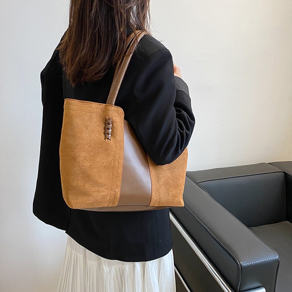 Stylish Large Shoulder Bag For Women Spacious Large Crossbody Bag Cotton Tote Handbag 1