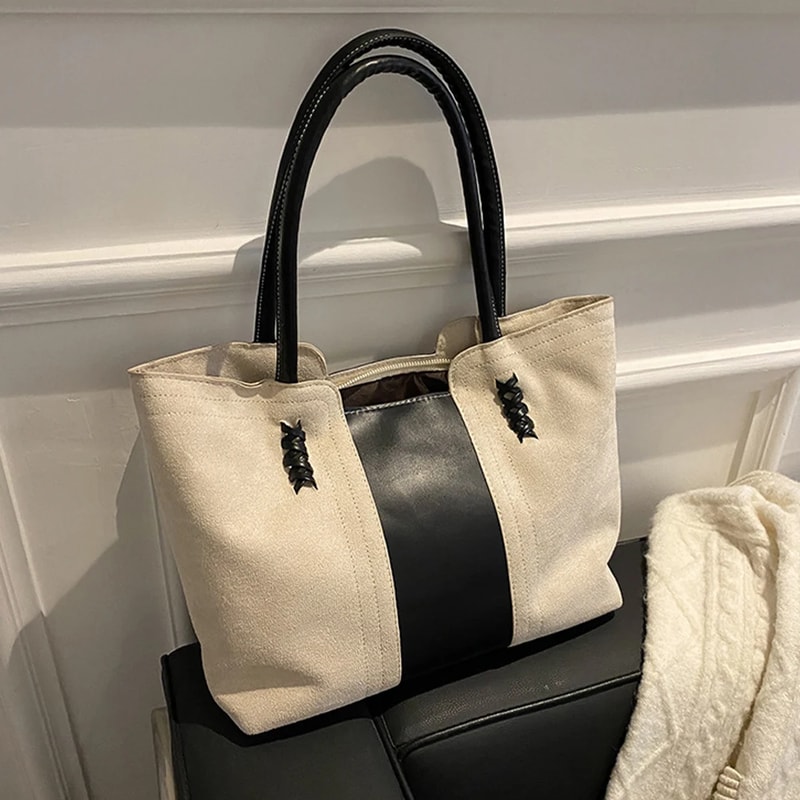 Stylish Large Shoulder Bag For Women Spacious Large Crossbody Bag Cotton Tote Handbag 9