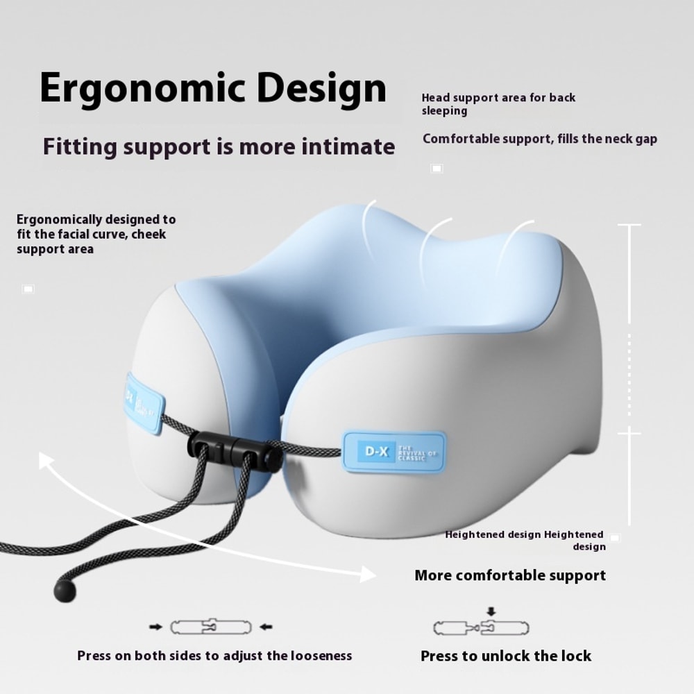 Premium U Shaped Memory Foam Travel Pillow With Cervical Support 3