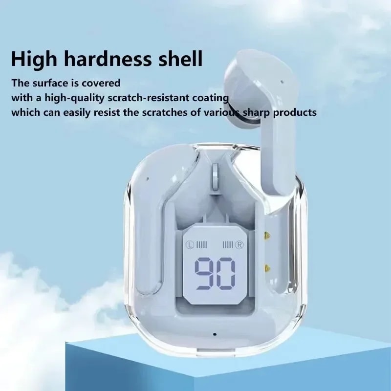 Crystal Clear HIFI Wireless Bluetooth Earbuds with LED Power Display & Long Battery Life