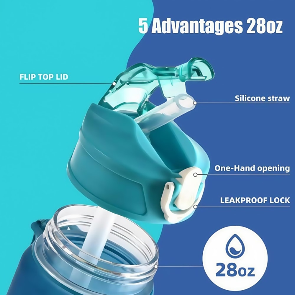 HydraMax Pro Large Capacity Sports Water Bottle Leak Proof Gym Water Jug