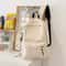 Modern Style Large Capacity Backpack Solid Color Unisex School Bag