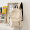 Modern Style Large Capacity Backpack Solid Color Unisex School Bag