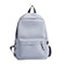 Modern Style Large Capacity Backpack Solid Color Unisex School Bag