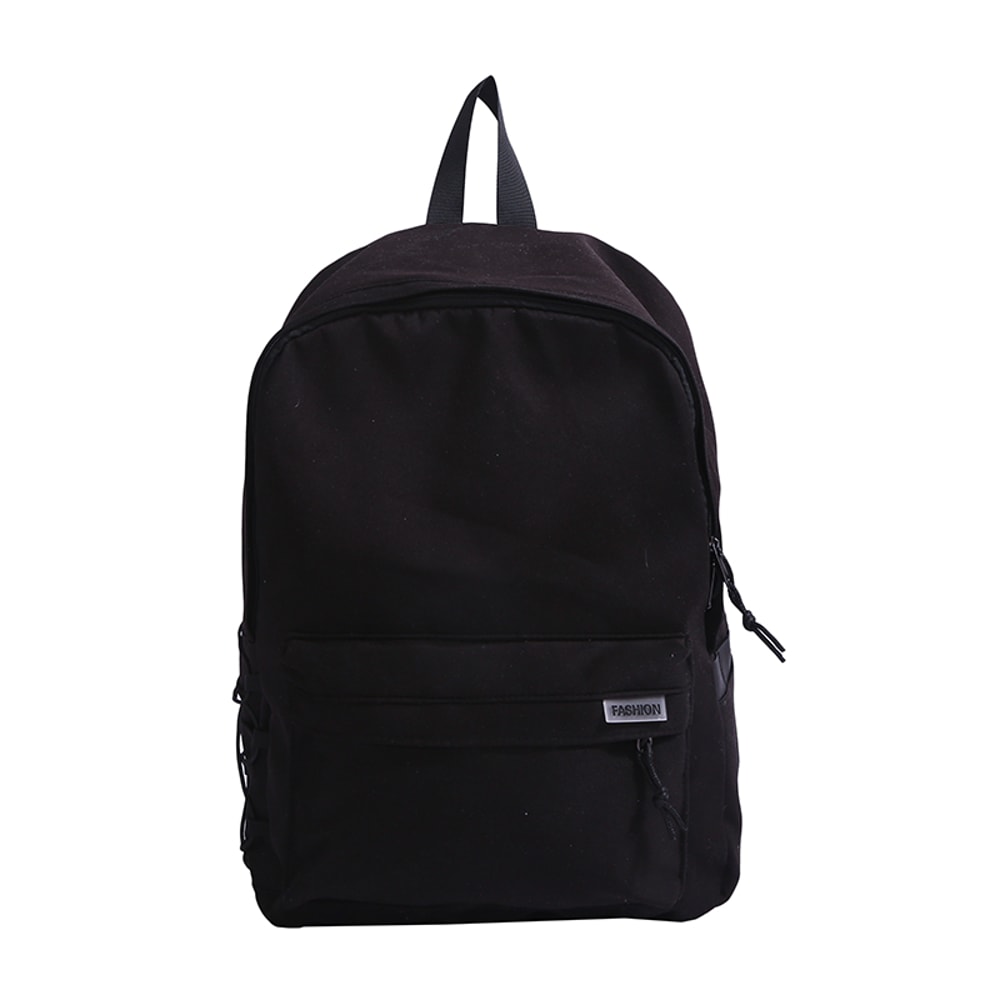 Modern Style Large Capacity Backpack Solid Color Unisex School Bag
