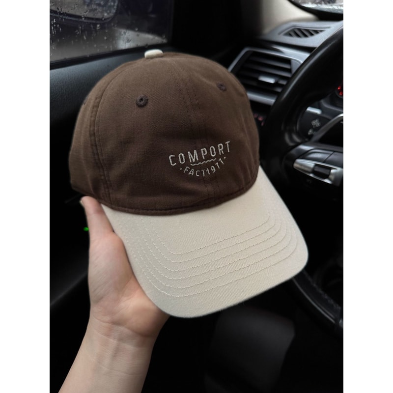 Retro Color Block Unisex Baseball Cap Stylish Embroidered Sun Protection Hat 2