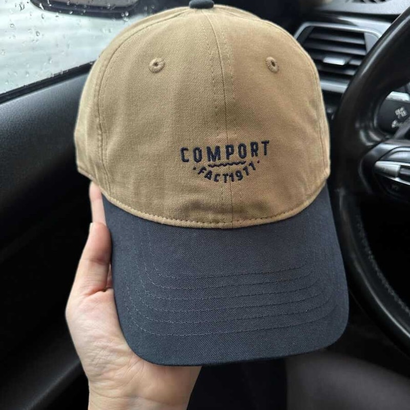 Retro Color Block Unisex Baseball Cap Stylish Embroidered Sun Protection Hat 4