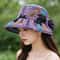 Retro Maple Leaf Foldable Wide Brim Sun Hat For Women Men Stylish Beach Travel Foldable Sun Hat 3