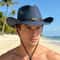 Premium Unisex Straw Cowboy Hat With Wide Brim UV Protection Stylish Western Beach Sun Hat 1