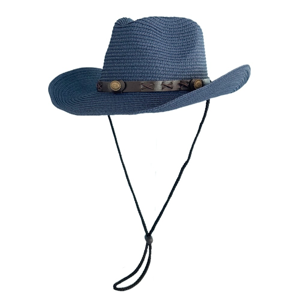 Premium Unisex Straw Cowboy Hat With Wide Brim UV Protection Stylish Western Beach Sun Hat 7