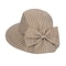 Retro Plaid Foldable Wide Brim Sun Hat With Bow Stylish UV Protection 7