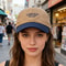Retro Color Block Adjustable Baseball Cap Embroidered Unisex Summer Hat