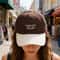 Retro Color Block Adjustable Baseball Cap Embroidered Unisex Summer Hat