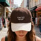 Retro Color Block Adjustable Baseball Cap Embroidered Unisex Summer Hat