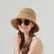 Vintage Handmade Knit Bucket Hat for Women Casual Sun Protection & Face Slimming Style