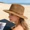 Breathable Wide Brim Straw Hat With Vintage Belt For Summer Sun 1